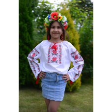Embroidered blouse for girl "Pure Sweetness"